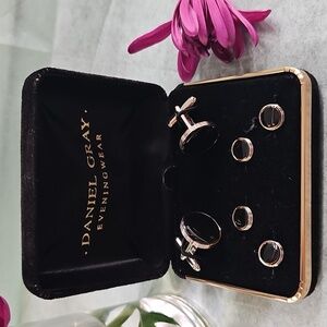 Onyx Black Cufflinks Set
